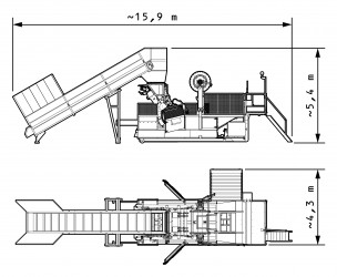 Approximate dimensions of the Breeze Mini baling system