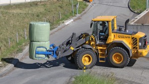 Transporting the finished bales is easy